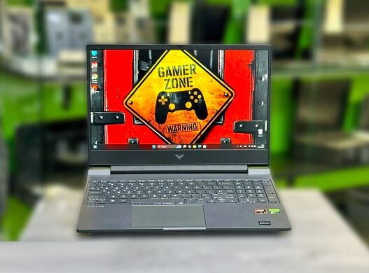 Ігровий ноутбук Б-клас HP Victus 15-fd2082wm / 15.6" (1920x1080) IPS / AMD Ryzen 5 8645HS (6 (12) ядер по 4.3 - 5.0 GHz) / 16 GB DDR5 / 512 GB SSD M.2 / nVidia GeForce RTX 4050, 6 GB GDDR6, 96-bit / WebCam / Win 11 Home