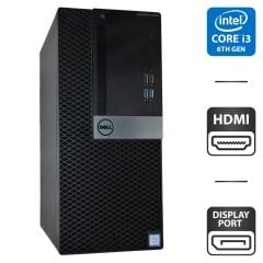 Комп'ютер Dell OptiPlex 5040 Tower / Intel Core i3-6100 (2 (4) ядра по 3.7 GHz) / 8 GB DDR3 / 160 GB HDD / Intel HD Graphics 530