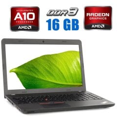 Ноутбук Lenovo ThinkPad E565 / 15.6" (1366x768) TN / AMD A10-8700P (4 ядра по 1.8 - 3.2 GHz) / 16 GB DDR3 / 800 GB SSD / AMD Radeon R5 M330, 2 GB DDR3, 64-bit / WebCam