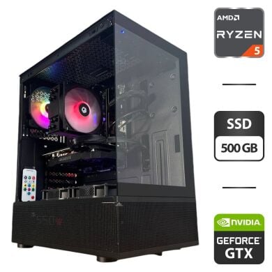 Збірка під замовлення: ігровий ПК 1stPlayer Mi7 Pro Tower / AMD Ryzen 5 5600 (6 (12) ядер по 3.5 - 4.4 GHz) / 16 GB DDR4 / 500 GB SSD / nVidia GeForce GTX 1660 Super, 6 GB GDDR6, 192-bit / 550W