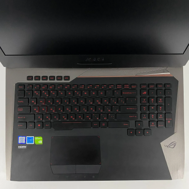 Игровой ноутбук Asus ROG GL752VSK / 17.3" (1920x1080) IPS / Intel Core i7-7700HQ (4 (8) ядра по 2.8 - 3.8 GHz) / 16 GB DDR4 / 256 GB SSD + 1000 GB HDD / nVidia GeForce GTX 1070, 8 GB GDDR5, 256-bit / WebCam / HDMI