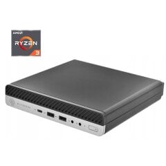 Неттоп HP EliteDesk 705 G5 Mini USFF / AMD Ryzen 3 PRO 3200GE (4 ядра по 3.3 - 3.8 GHz) / 8 GB DDR4 / 256 GB SSD / AMD Radeon Vega 8 Graphics