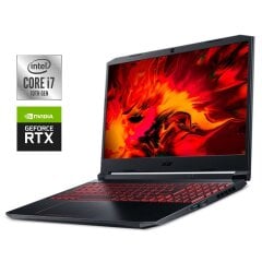 Ігровий ноутбук Acer Nitro 5 AN515-55 / 15.6" (1920x1080) IPS / Intel Core i7-10750H (6 (12) ядер по 2.6 - 5.0 GHz) / 16 GB DDR4 / 1000 GB SSD / nVidia GeForce RTX 3060, 6 GB GDDR6, 192-bit / WebCam / Win 11