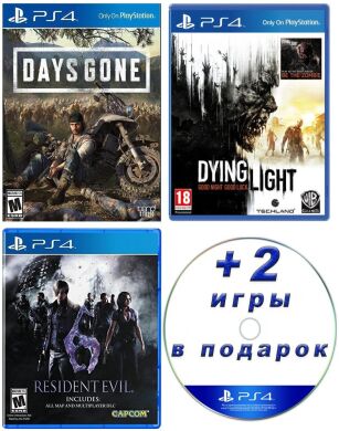 (Електронні версії) Days Gone + Dying Light: The Following + Resident Evil 6 + 2 випадкові гри у подарунок