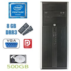 HP Compaq Elite 8200 MT / Intel Pentium G620 (2 ядра по 2.6 GHz) / 8GB DDR3 / 500GB HDD