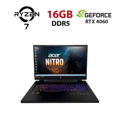 Ігровий ноутбук Acer Nitro 17 AN17-42 / 17.3" (1920x1200) IPS / AMD Ryzen 7 8845HS (8 (16) ядер по 3.8 - 5.1 GHz) / 16 GB DDR5 / 512 GB SSD / nVidia GeForce RTX 4060, 8 GB GDDR6, 128-bit / WebCam