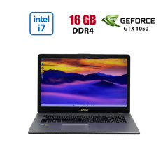 Игровой ноутбук Б-класс Asus VivoBook N705F / 17.3" (1920x1080) IPS / Intel Core i7-8565U (4 (8) ядра по 1.8 - 4.6 GHz) / 16 GB DDR4 / 960 GB SSD / nVidia GeForce GTX 1050, 4 GB GDDR5, 128-bit / WebCam