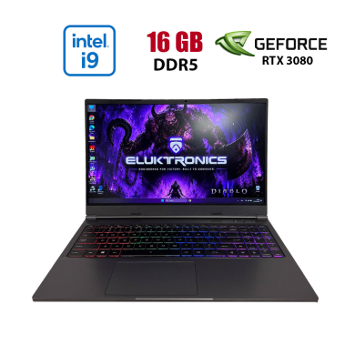 Ігровий ноутбук Б-клас Eluktronics MAX-15 / 15.6" (2560x1440) IPS / Intel Core i9-12900H (14 (20) ядер по 2.5 - 5.0 GHz) / 16 GB DDR5 / 512 GB SSD / nVidia GeForce RTX 3080, 8 GB GDDR6, 256-bit / WebCam