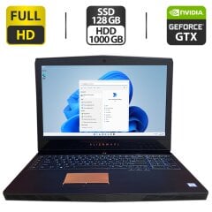 Игровой ноутбук Dell Alienware 17 R5 / 17.3" (1920x1080) TN / Intel Core i7-8750H (6 (12) ядер по 2.2 - 4.1 GHz) / 16 GB DDR4 / 128 GB SSD + 1000 GB HDD / nVidia GeForce GTX 1070, 8 GB GDDR5, 256-bit / WebCam / HDMI