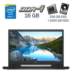 Игровой ноутбук Dell G7 7790 / 17.3" (1920x1080) IPS / Intel Core i7-9750H (6 (12) ядра по 2.6 - 4.5 GHz) / 16 GB DDR4 / 256 GB SSD+1000 GB HDD / nVidia GeForce RTX 2060, 6 GB GDDR6, 192-bit / WebCam