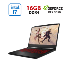 Игровой ноутбук MSI GF66 Katana 11UC-056NEU / 15.6" (1920x1080) IPS / Intel Core i5-11400H (6 (12) ядер по 2.7 - 4.5 GHz) / 16 GB DDR4 / 480 GB SSD / nVidia GeForce RTX 3050, 4 GB GDDR6, 128-bit / WebCam