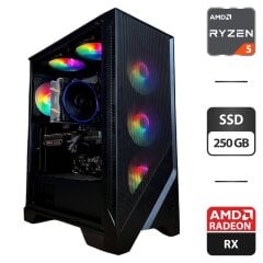Ігровий ПК MSI MAG Forge 120A Tower / AMD Ryzen 5 3600 (6 (12) ядер по 3.6 - 4.2 GHz) / 16 GB DDR4 / 250 GB SSD / AMD Radeon RX 6700 XT, 12 GB GDDR6, 192-bit / 650W