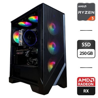 Игровой ПК MSI MAG Forge 120A Tower / AMD Ryzen 5 3600 (6 (12) ядер по 3.6 - 4.2 GHz) / 16 GB DDR4 / 250 GB SSD / AMD Radeon RX 6700 XT, 12 GB GDDR6, 192-bit / 650W