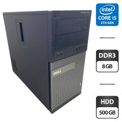 Компьютер Dell OptiPlex 7010 Tower / Intel Core i5-3470 (4 ядра по 3.2 - 3.6 GHz) / 8 GB DDR3 / 500 GB HDD / Intel HD Graphics 2500 / DVD-ROM / VGA