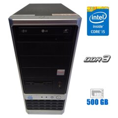 Компьютер Prime ASRock Tower / Intel Core i5-3550 (4 ядра по 3.3 - 3.7 GHz) / 4 GB DDR3 / 500 GB HDD / Intel HD Graphics 2500 / 360W 