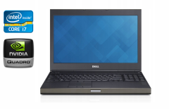 Мобильная рабочая станция Б-класс Dell Precision M6800 / 17.3" (1600x900) TN / Intel Core i7-4910MQ (4 (8) ядра по 2.9 - 3.9 GHz) / 16 GB DDR4 / 512 GB SSD / nVidia Quadro K3100M, 4 GB GDDR5, 256-bit / WebCam / Fingerprint / Windows 10