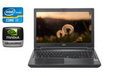 Мобільна робоча станція Б-клас Fujitsu Celsius H780 / 15.6" (1920x1080) IPS / Intel Core i7-8750H (6 (12) ядер по 2.2 - 4.1 GHz) / 16 GB DDR4 / 512 GB SSD / nVidia Quadro P600, 4 GB GDDR5, 128-bit / HDMI / USB Type-C