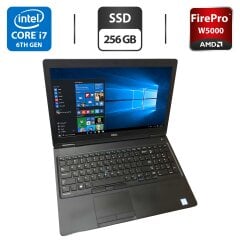 Мобильная рабочая станция Dell Precision 3510 / 15.6" (1920x1080) IPS / Intel Core i7-6820HQ (4 (8) ядра по 2.7 - 3.6 GHz) / 16 GB DDR4 / 256 GB SSD / AMD FirePro W5130M, 2 GB GDDR5, 128-bit / WebCam