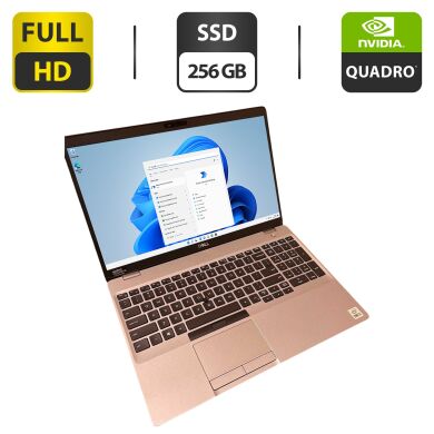 Мобильная рабочая станция Dell Precision 3551 / 15.6" (1920x1080) IPS / Intel Core i7-10750H (6 (12) ядер по 2.6 - 5.0 GHz) / 16 GB DDR4 / 256 GB SSD / nVidia Quadro P620, 4 GB GDDR5, 128-bit / WebCam