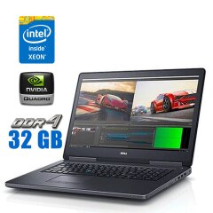 Мобильная рабочая станция Dell Precision 7520 / 15.6" (1920x1080) TN / Intel Xeon E3-1545M v5 (4 (8) ядра по 2.9 - 3.8 GHz) / 32 GB DDR4 / 240 GB SSD + 500 GB HDD / nVidia Quadro M2200, 4 GB GDDR5, 128-bit / WebCam