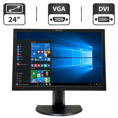 Монітор Б-клас Lenovo ThinkVision LT2452pwC / 24" (1920x1200) TN / VGA, DVI, DisplayPort + Кабель живлення