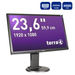 Монитор Wortmann Terra 2455W Pivot / 23.6" (1920x1080) TN / VGA, HDMI, DVI, Audio / VESA 100x100 