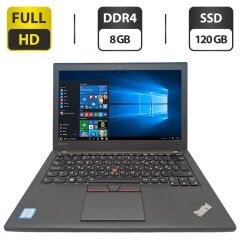 Нетбук Lenovo ThinkPad X260 / 12.5" (1920x1080) IPS / Intel Core i5-6200U (2 (4) ядра по 2.3 - 2.8 GHz) / 8 GB DDR4 / 120 GB SSD / Intel HD Graphics 520 / WebCam