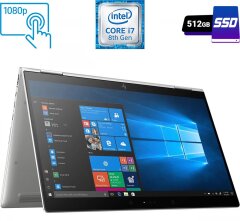 Ноутбук-трансформер HP EliteBook x360 1030 G3 / 13.3" (1920x1080) IPS Touch / Intel Core i7-8650U (4 (8) ядра по 1.9 - 4.2 GHz) / 16 GB DDR3 / 512 GB SSD / Intel UHD Graphics 620 / WebCam / Fingerprint / USB 3.1 / HDMI
