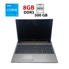 Ноутбук Acer 5755 / 15.6" (1366x768) TN / Intel Core i5-2430M (2 (4) ядра по 2.4 GHz) / 8 GB DDR3 / 500 GB HDD / Intel HD Graphics 3000 / WebCam
