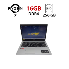 Ноутбук Acer Aspire A315-23 / 15.6" (1920x1080) TN / AMD Ryzen 7 3700U (4 (8) ядра по 2.3 - 4.0 GHz) / 16 GB DDR4 / 256 GB SSD M.2 / AMD Radeon RX Vega 10 Graphics / WebCam