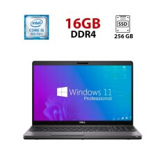 Ноутбук Б-клас Dell Latitude 5500 / 15.6" (1920x1080) TN / Intel Core i5-8265U (4 (8) ядра по 1.6 - 3.9 GHz) / 16 GB DDR4 / 256 GB SSD / Intel UHD Graphics / WebCam