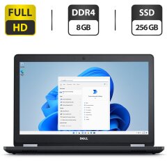 Ноутбук Б-класс Dell Latitude 5580 / 15.6" (1920x1080) IPS / Intel Core i5-6300U (2 (4) ядра по 2.4 - 3.0 GHz) / 8 GB DDR4 / 256 GB SSD / Intel HD Graphics 520 / WebCam / HDMI