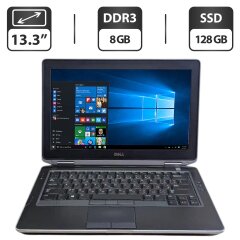 Ноутбук Б-клас Dell Latitude E6330 / 13.3" (1366x768) TN / Intel Core i5-3340M (2 (4) ядра по 2.7 - 3.4 GHz) / 8 GB DDR3 / 128 GB SSD / Intel HD Graphics 4000