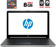 Ноутбук Б-класс HP Pavilion 15 / 15.6" (1366x768) TN / AMD Ryzen 5 3500U (4 (8) ядра по 2.1 - 3.7 GHz) / 8 GB DDR4 / 128 GB SSD + 1000 GB HDD / AMD Radeon RX Vega 8 / WebCam / DVD-RW / HDMI