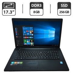 Ноутбук Lenovo G710 / 17.3" (1600x900) TN / Intel Core i3-4000M (2 (4) ядра по 2.4 GHz) / 8 GB DDR3 / 256 GB SSD / Intel HD Graphics 4600 / WebCam / DVD-ROM