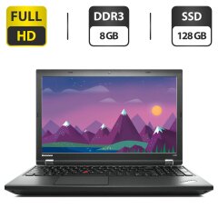 Ноутбук Б-класс Lenovo ThinkPad L540 / 15.6" (1920x1080) TN / Intel Core i5-4210M (2 (4) ядра по 2.6 - 3.2 GHz) / 8 GB DDR3 / 128 GB SSD / Intel HD Graphics 4600 / WebCam / VGA