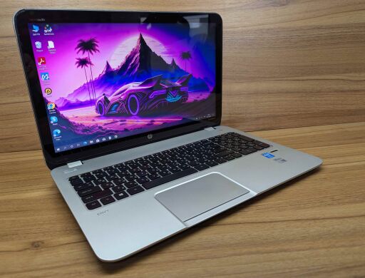 Ноутбук HP Envy TS 15 / 15.6" (1920x1080) IPS Touch / Intel Core i7-4700MQ (4 (8) ядра по 2.4 - 3.4 GHz) / 16 GB DDR3 / 480 GB SSD / nVidia GeForce GT 740M, 2 GB DDR3, 64-bit / WebCam / Fingerprint / Windows 10 Ноутбук HP Envy TS 15 / 15.6" (1920x1080) IPS Touch / Intel Core i7-4700MQ (4 (8) ядра по 2.4 - 3.4 GHz) / 16 GB DDR3 / 480 GB SSD / nVidia GeForce GT 740M, 2 GB DDR3, 64-bit / WebCam / Fingerprint / Windows 10