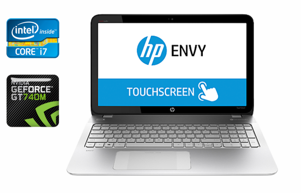 Ноутбук HP Envy TS 15 / 15.6" (1920x1080) IPS Touch / Intel Core i7-4700MQ (4 (8) ядра по 2.4 - 3.4 GHz) / 16 GB DDR3 / 480 GB SSD / nVidia GeForce GT 740M, 2 GB DDR3, 64-bit / WebCam / Fingerprint / Windows 10 Ноутбук HP Envy TS 15 / 15.6" (1920x1080) IPS Touch / Intel Core i7-4700MQ (4 (8) ядра по 2.4 - 3.4 GHz) / 16 GB DDR3 / 480 GB SSD / nVidia GeForce GT 740M, 2 GB DDR3, 64-bit / WebCam / Fingerprint / Windows 10