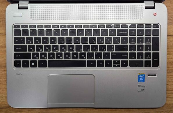 Ноутбук HP Envy TS 15 / 15.6" (1920x1080) IPS Touch / Intel Core i7-4700MQ (4 (8) ядра по 2.4 - 3.4 GHz) / 16 GB DDR3 / 480 GB SSD / nVidia GeForce GT 740M, 2 GB DDR3, 64-bit / WebCam / Fingerprint / Windows 10 Ноутбук HP Envy TS 15 / 15.6" (1920x1080) IPS Touch / Intel Core i7-4700MQ (4 (8) ядра по 2.4 - 3.4 GHz) / 16 GB DDR3 / 480 GB SSD / nVidia GeForce GT 740M, 2 GB DDR3, 64-bit / WebCam / Fingerprint / Windows 10