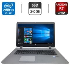 Ноутбук HP ProBook 470 G3 / 17.3'' (1600x900) TN / Intel Core i5-6200U (2 (4) ядра по 2.3 - 2.8 GHz) / 8 GB DDR3 / 240 GB SSD / AMD Radeon R7 M340, 1 GB GDDR3, 64-bit / WebCam / DVD-ROM