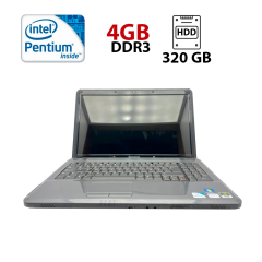 Ноутбук Lenovo G550 / 15.6" (1366x768) TN / Intel Pentium T4300 (2 ядра по 2.1 GHz) / 4 GB DDR3 / 320 GB HDD / nVidia GeForce GT 210М, 512 MB DDR3, 64-bit / WebCam / АКБ не держит