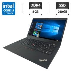 Ноутбук Lenovo ThinkPad L13 Gen 2 / 13.3" (1920x1080) IPS / Intel Core i5-1135G7 (4 (8) ядра по 2.4 - 4.2 GHz) / 8 GB DDR4 / 240 GB SSD / Intel Iris Xe Graphics / WebCam