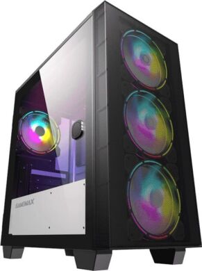 Новый игровой ПК Forsage GameMax Aero Mini Black / AMD Ryzen 5 5500 (6 (12) ядер по 3.6 - 4.2 GHz) / 8 GB DDR4 / 480 GB SSD / nVidia GeForce GTX 1060, 6 GB GDDR5, 192-bit