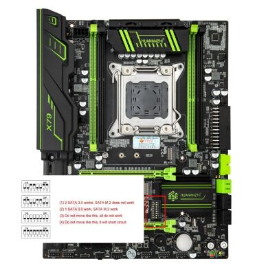 ПРЕДЗАКАЗ 30 ДНЕЙ - Материнская плата KLISSRE X79 / socket LGA2011 с процессором Intel Xeon E5-2650 V2 / 8 (16) ядра по 2.6-3.4GHz / 20Mb cache и 64GB DDR3 ECC ОЗУ