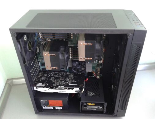 Сервер Midi-Tower DeepCool / 2 шт. Intel Xeon X5680 (6(12) ядер по 3.33 - 3.60 GHz) / 48 GB DDR3 / 1 TB HDD / ASUS Dual GeForce GTX 1060 6 GB / БП Seasonic 650 Вт
