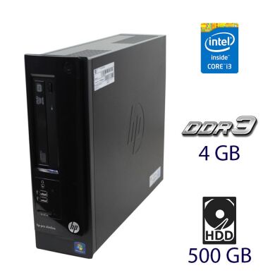 Системний блок HP 3300 SFF / Intel Core i3-2120 (2 (4) ядра по 3.3 GHz) / 4 GB DDR3 / 500 GB HDD