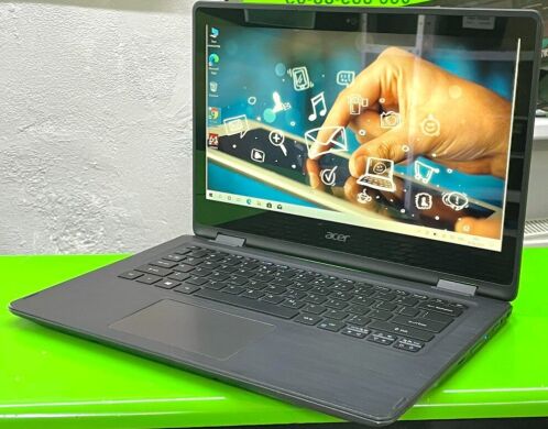 Ноутбук-трансформер Acer Spin SP513-51 / 13.3" (1920x1080) Touch IPS LED / Intel Core i5-7200U (2 (4) ядра по 2.5 - 3.1 GHz) / 8 GB DDR4 / 256 GB SSD / WebCam / USB 3.0 / HDMI