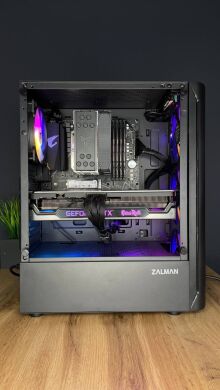 Ігровий ПК Zalman N4 Tower NEW / AMD Ryzen 5 5600 NEW (6 (12) ядер по 3.5 - 4.4 GHz) / 32 GB DDR4 NEW / 500 GB SSD NEW / nVidia GeForce RTX 3070 Ti GameRock OC, 8 GB GDDR6X, 256-bit / 750W NEW