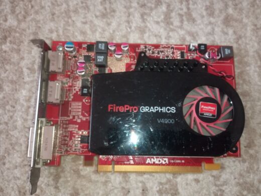 Дискретная видеокарта AMD FirePro V4900, 1 GB GDDR5, 128-bit / 2x DisplayPort, 1x DVI