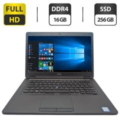 Ноутбук Dell Latitude 5491 / 14" (1920x1080) IPS / Intel Core i5-8400H (4 (8) ядра по 2.5 - 4.2 GHz) / 16 GB DDR4 / 256 GB SSD / Intel UHD Graphics 630 / WebCam